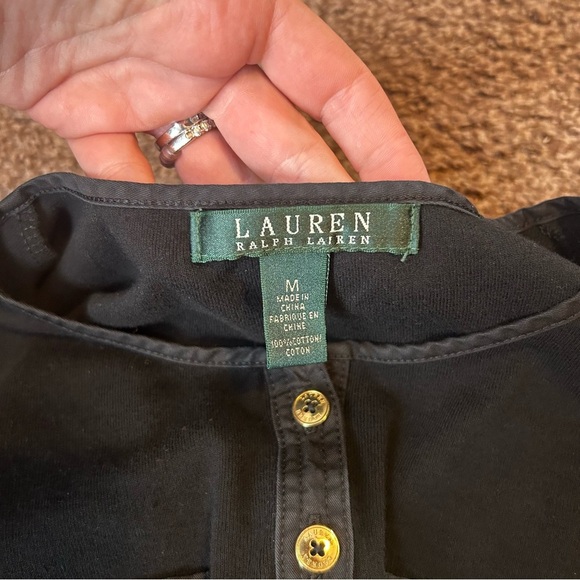 Lauren Ralph Lauren Black Button-Up Shirt - Picture 3 of 5